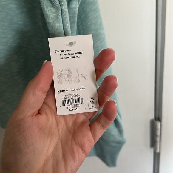 NWT SO blue long sleeve cropped top size XXL - Picture 4 of 5